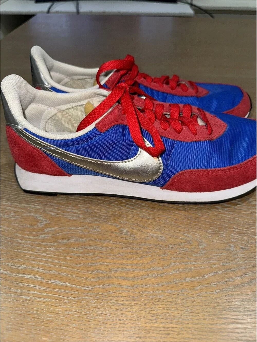 Nike Waffle Trainer 2 SP Red Blue DC2646 Sz 7M 8.5W Sneakers Tennis Shoes